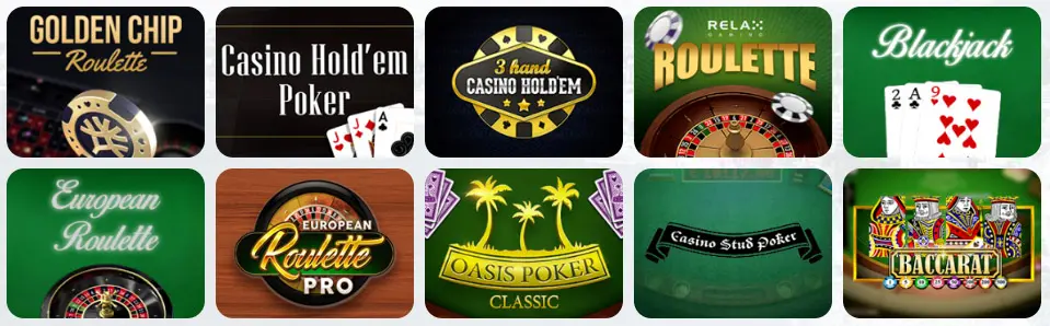 Jeux de table au GRATORAMA CASINO