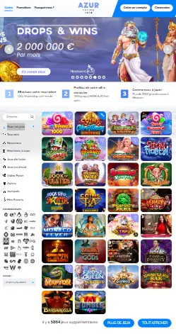 l'application et interface GRATORAMA CASINO