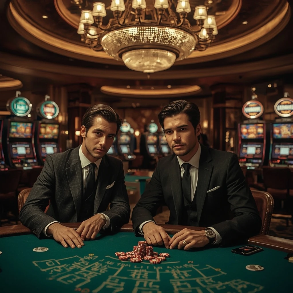 Deux joueurs de poker dans un GRATORAMA CASINO